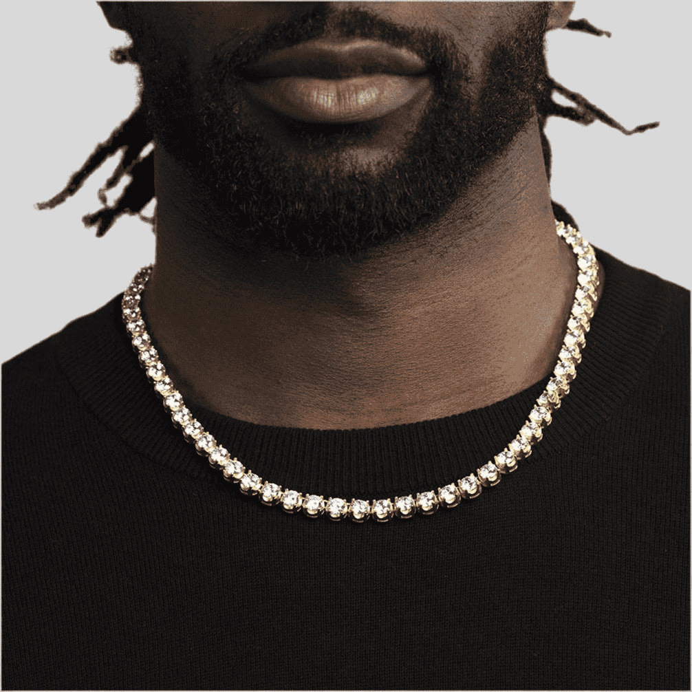 Gold Diamond Buttercup Tennis Chain 6mm