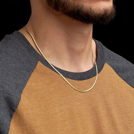 Men's Gold Chain - 14k Vermeil Cuban Link Chain - The Gold Gods - 2.5mm 20 inch