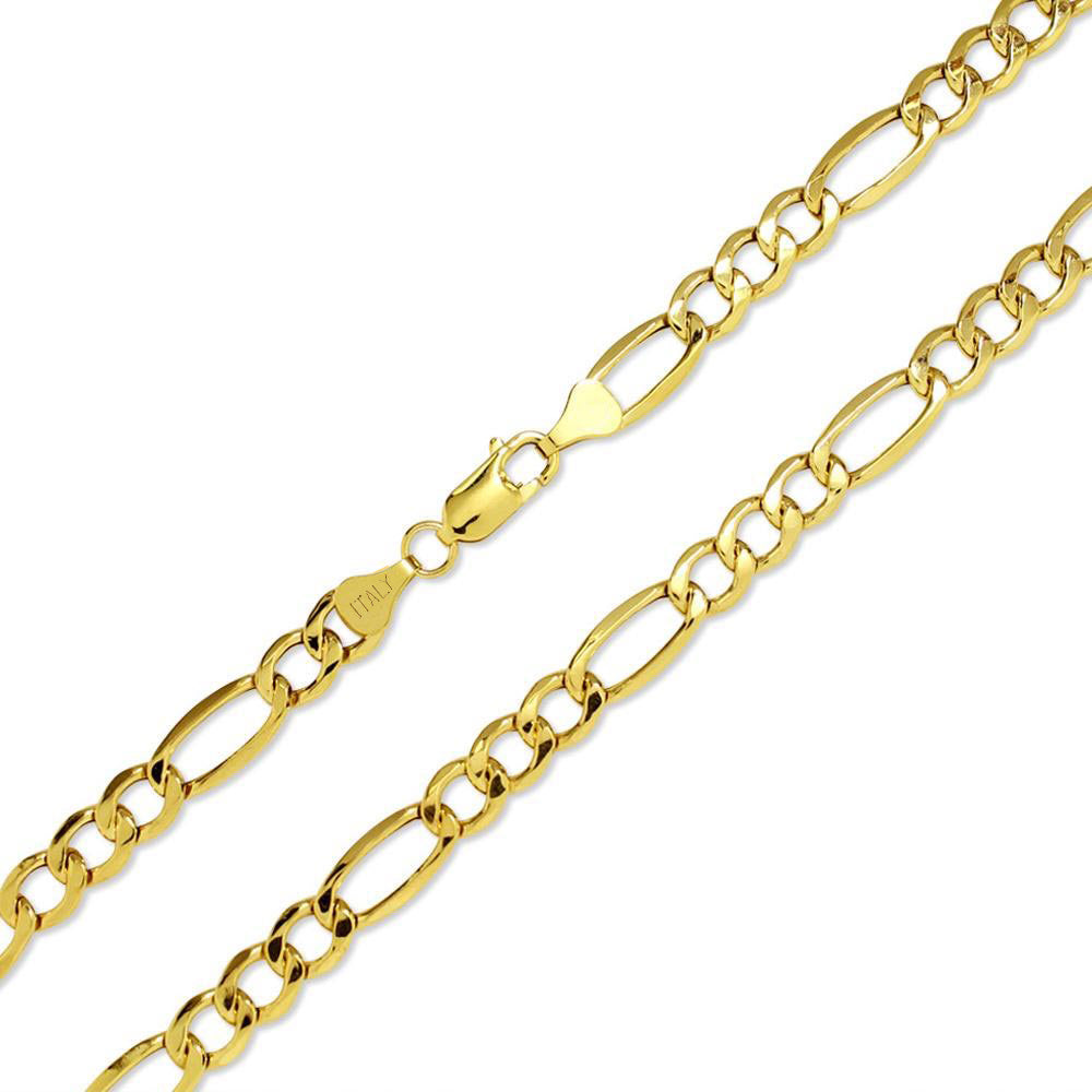 Vermeil figaro Chain Italian .925 Sterling Silver The  Gold Gods Men's jewelry Clasp