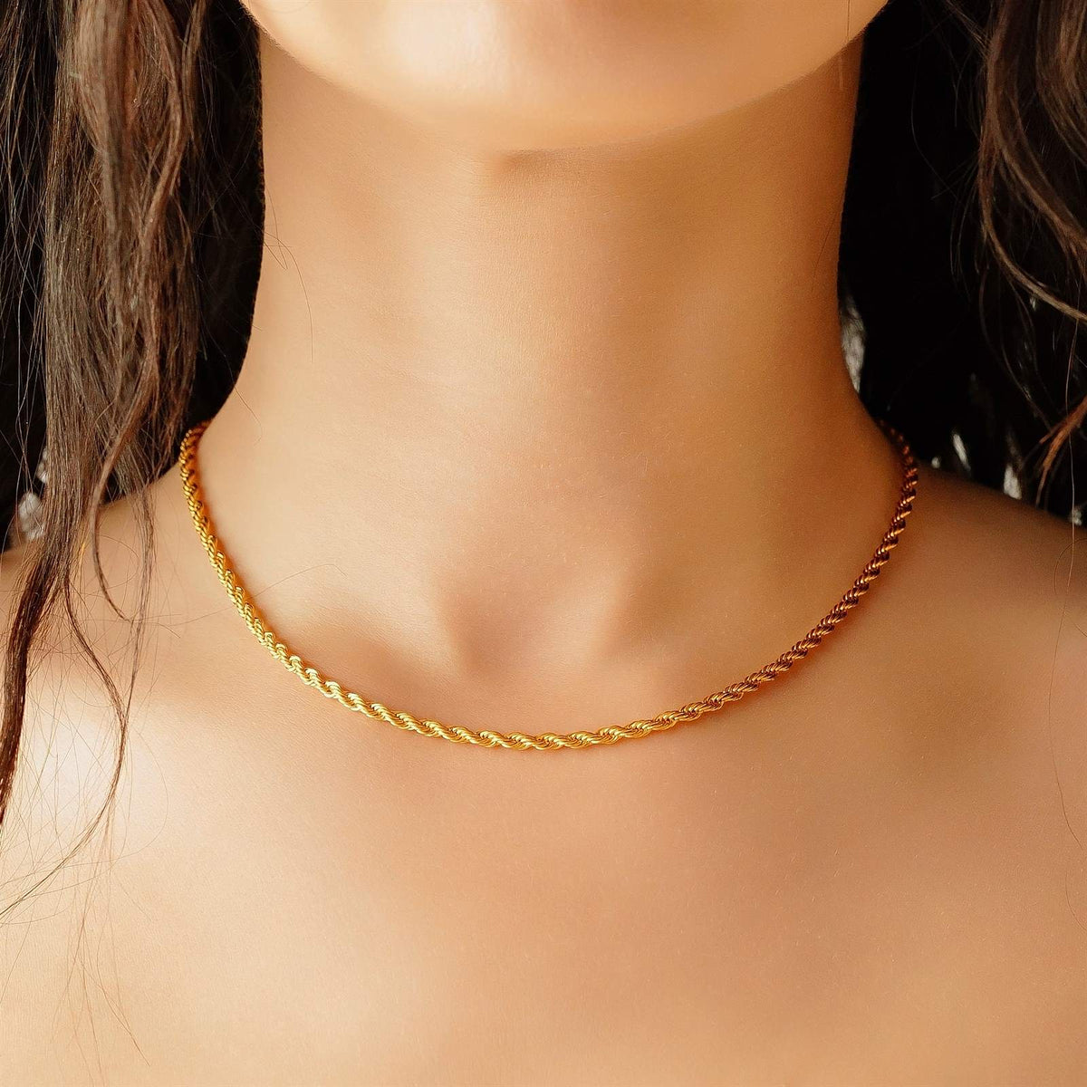 Women's Gold Rope Chain 4mm The Gold Gods - Main Image