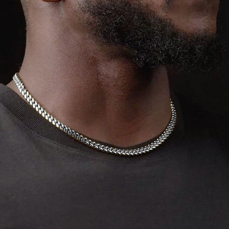 18inch 6mm silver cuban link chain .925 Sterling Silver mens jewelry the gold gods