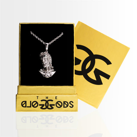 18k-White-Gold-Plated-Zeus-Pendant-with-4mm-Rope-Chain-22inch-The-Gold-Gods-Mens-Jewelry-in-box