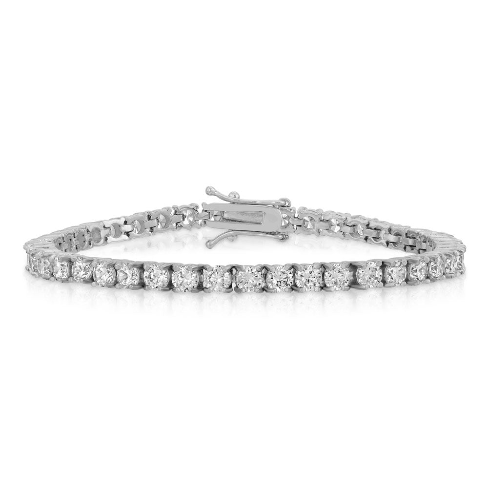 Diamond Tennis Bracelet 3MM The Gold Gods Men's Jewelry White Gold