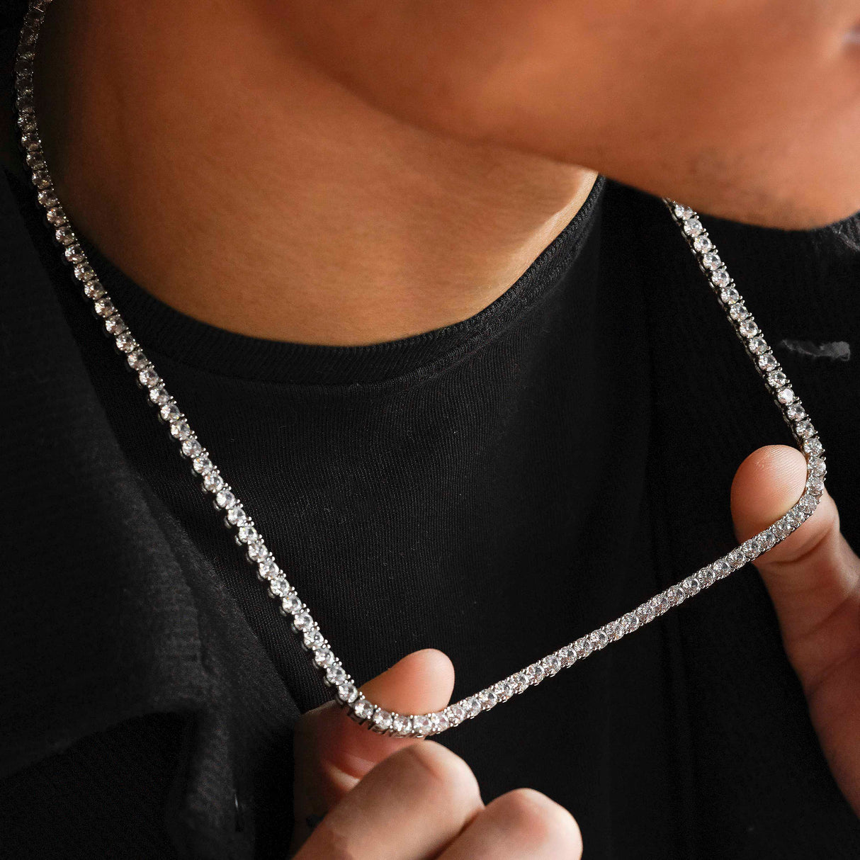 Gold Diamond Tennis Chain 4mm