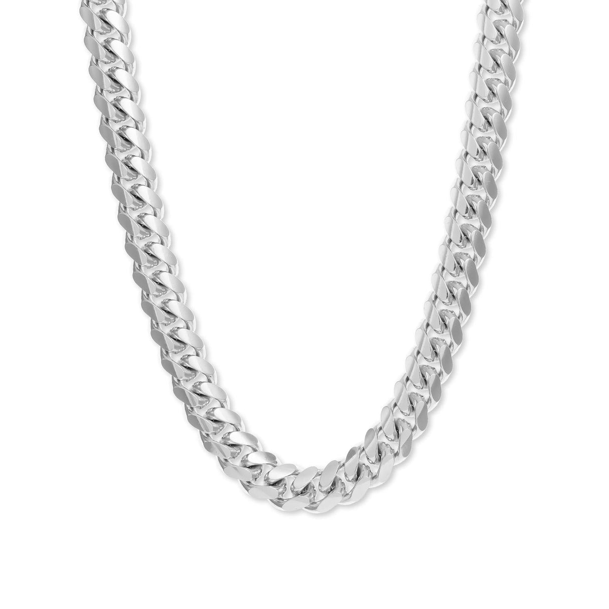 925 Italiann Sterling Silver Miami Cuban Link Chain Detail