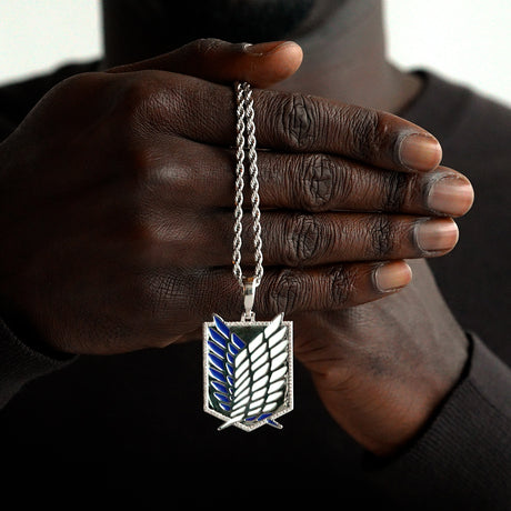 Attack On Titan Scout 22" Gold Rope Chain Necklace white gold