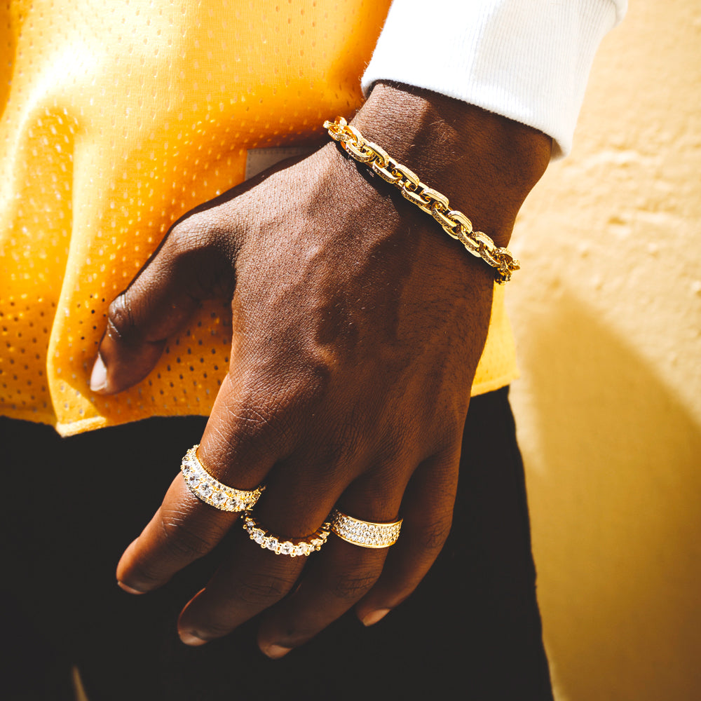 Diamond Cable Link Bracelet The Gold Gods