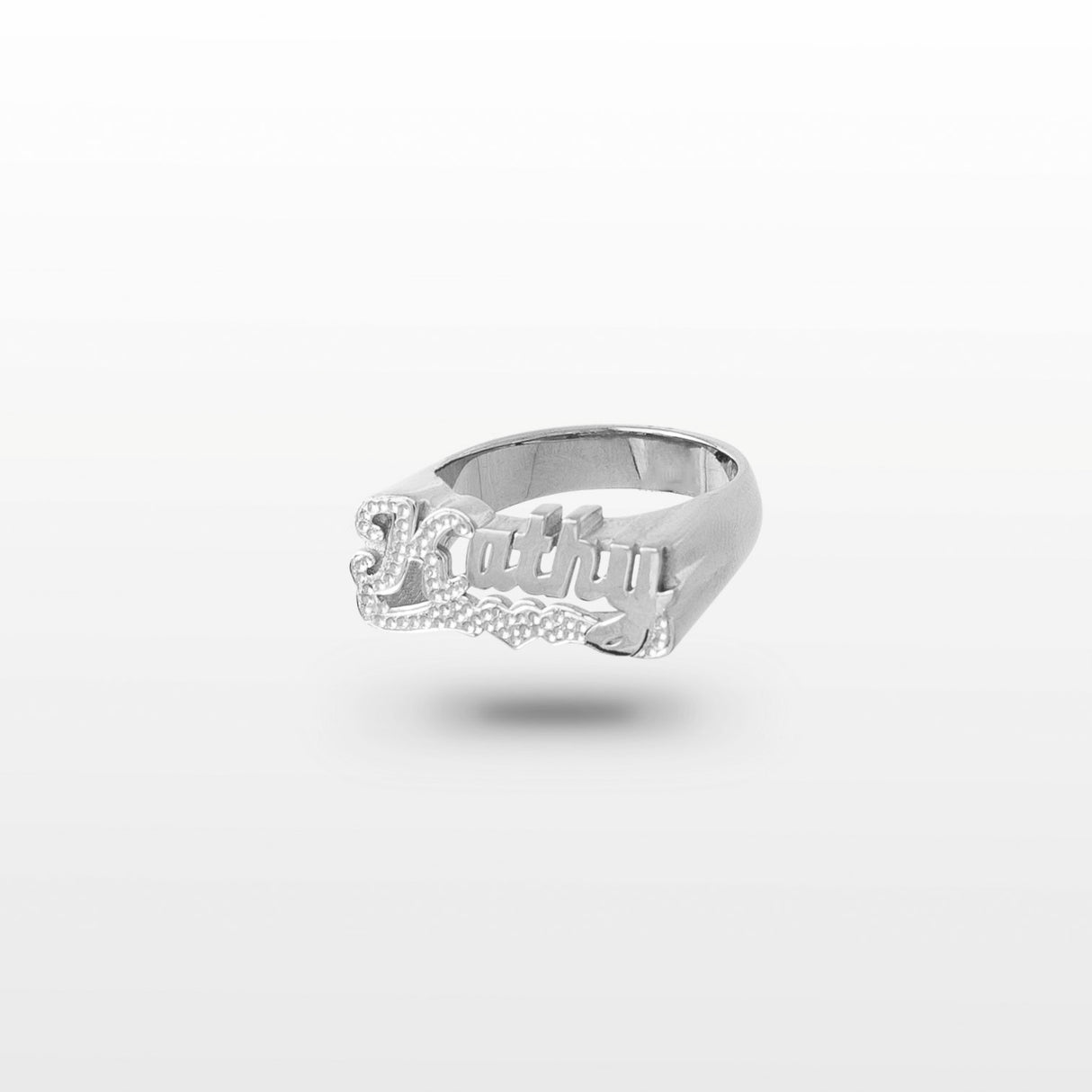 Women's Custom Personalized Script Name Ring Gold Gods 4