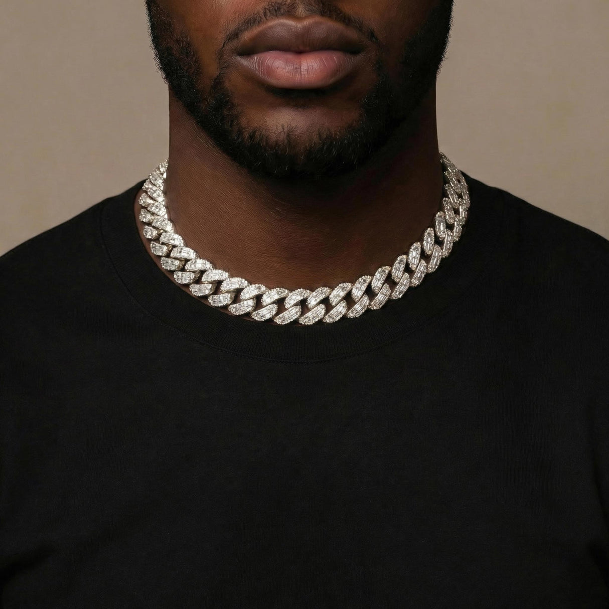 Emerald Cut Cuban Link Chain 20mm