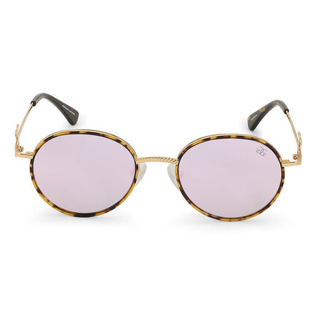 Gold Iris Designer Round Sunglasses The Gold Goddess Lavendar Gradient