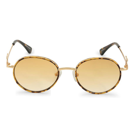 Gold Iris Designer Round Sunglasses The Gold Goddess Orange Gradient
