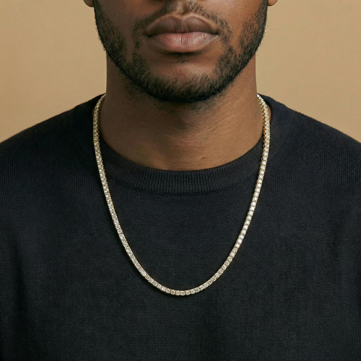 Diamond CZ Tennis Chain 4MM Gold Gods 24 inches