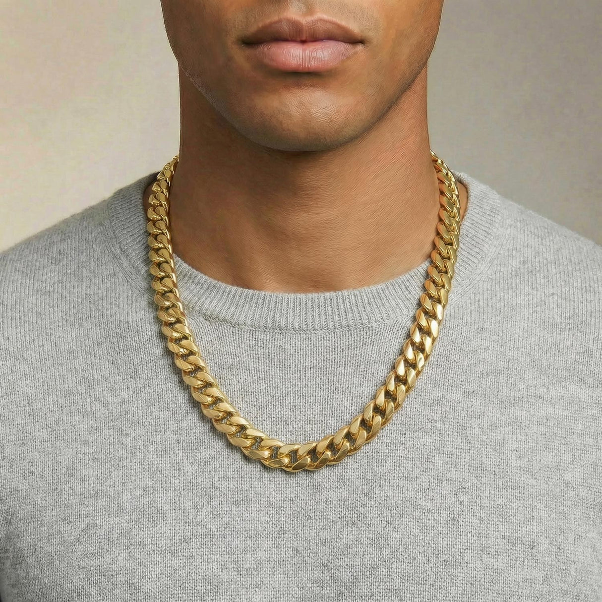 Men's Gold Chain - 14k Vermeil Cuban Link Chain - The Gold Gods - 12mm 22 inch