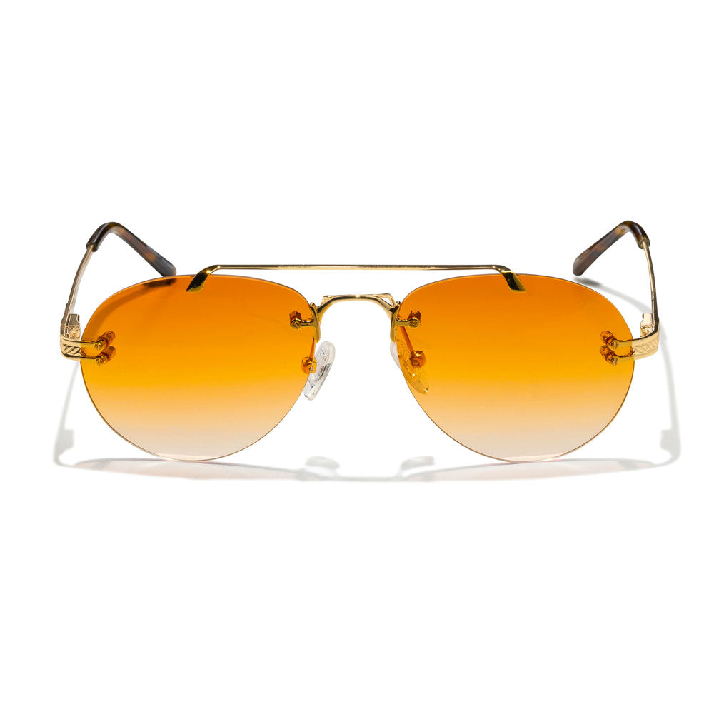 Orange Gradient Helios Aviator Sunglasses The Gold Gods