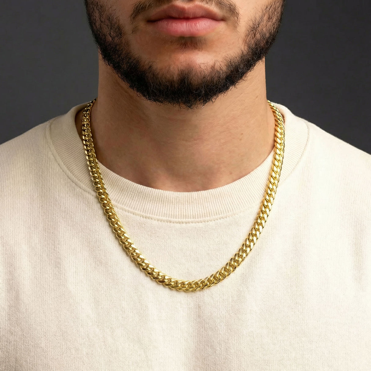 Men's Gold Chain - 14k Vermeil Cuban Link Chain - The Gold Gods - 8mm 22 inch