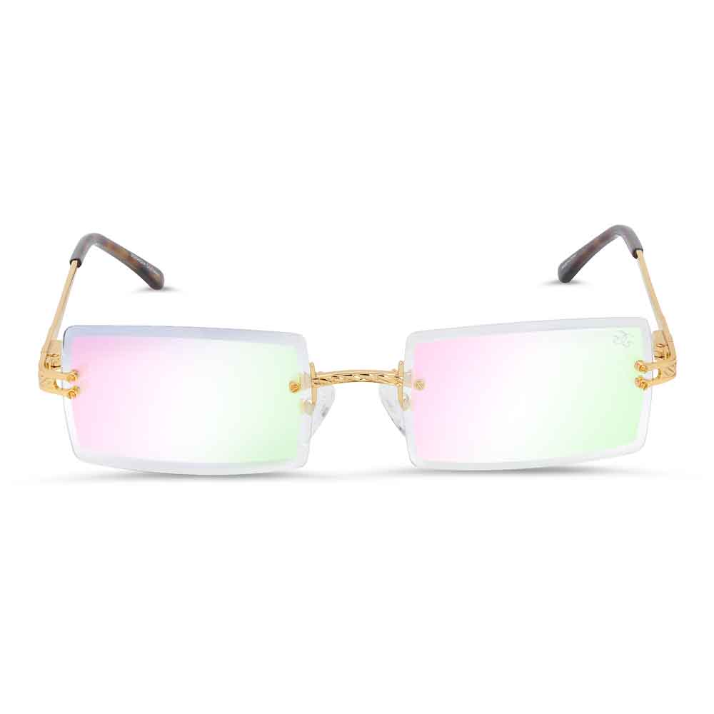 Helios Square Sunglasses crystal multi flash gradient The Gold Gods