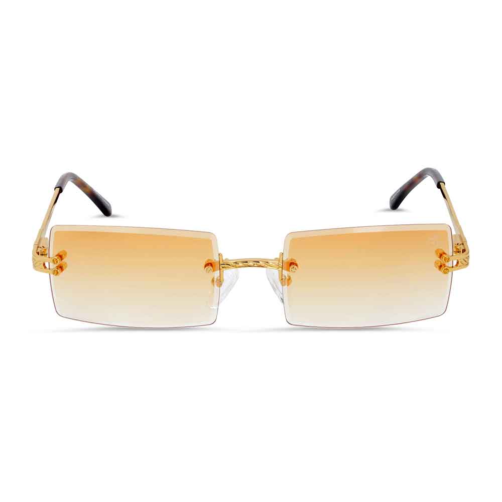 Helios Square Sunglasses The Gold Gods orange flash gradient