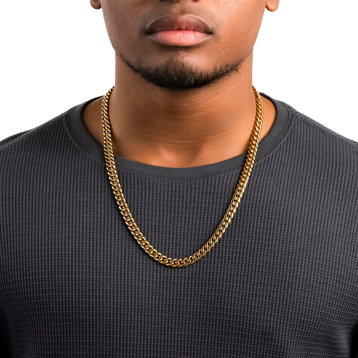 Men's Gold Chain - 8mm Miami Cuban Link - The Gold Gods - 24 inch 2