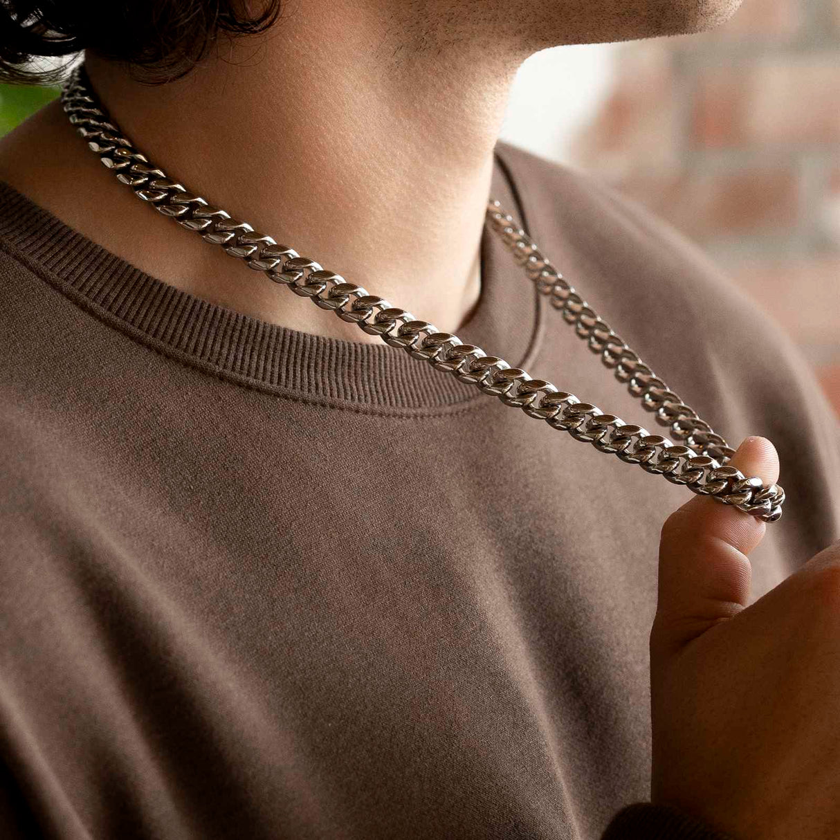 Cuban Link Chain White Gold (10mm)