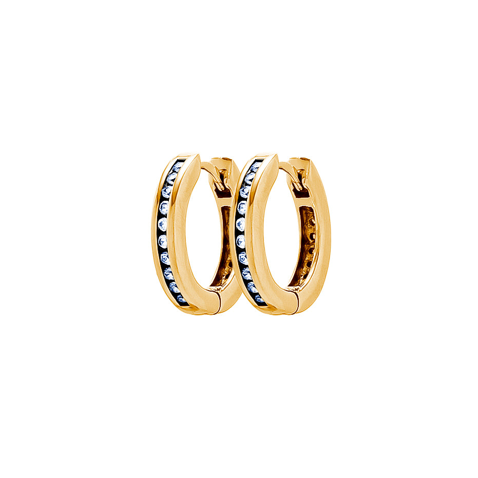 Vermeil Micro Diamond Hoop Earrings