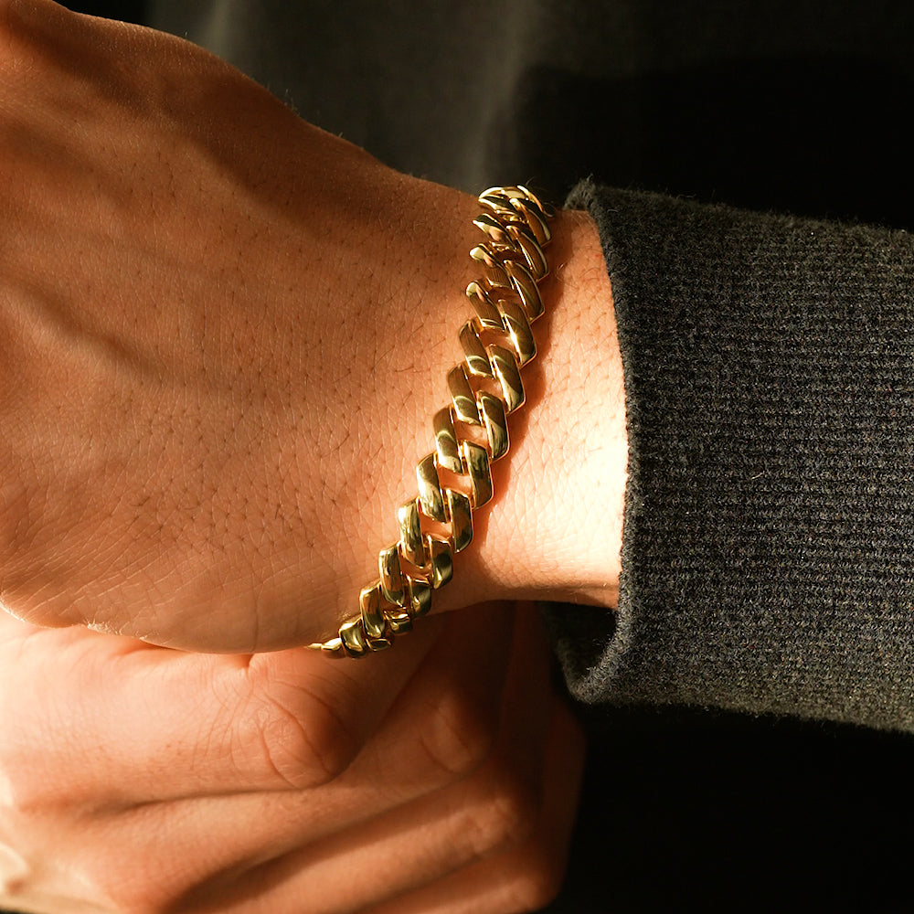 Vermeil Monaco Cuban Bracelet The Gold Gods Men's Jewelry