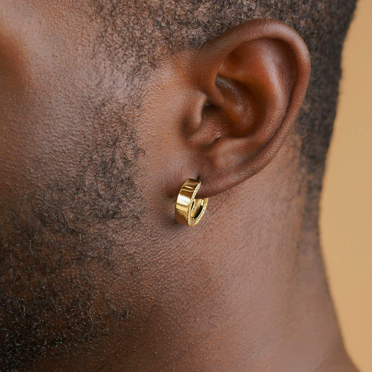 Vermeil Small Wide Hoop Earrings The Gold Gods - Main Image