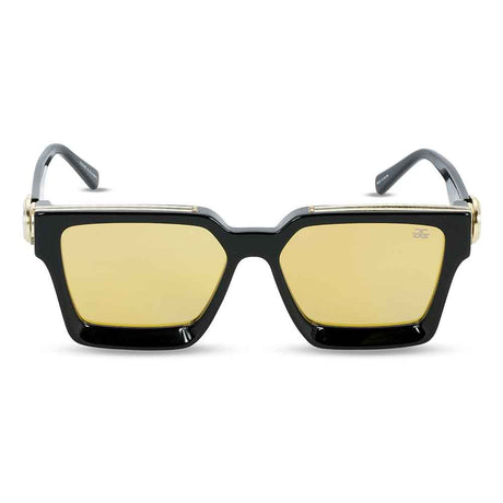 Virgil Glossy Black Sunglasses The Gold Gods front
