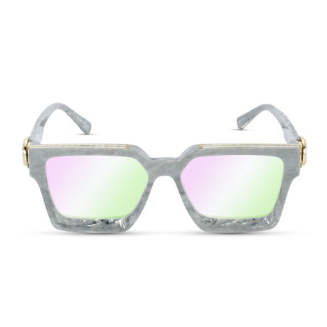 Virgil Grey Marble Sunglasses The Gold Gods Crystal Multi Flash 2