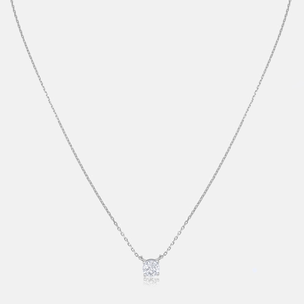 Women's Silver Buttercup Diamond Necklace The Gold Goddess Women’s Jewelry By The Gold Gods