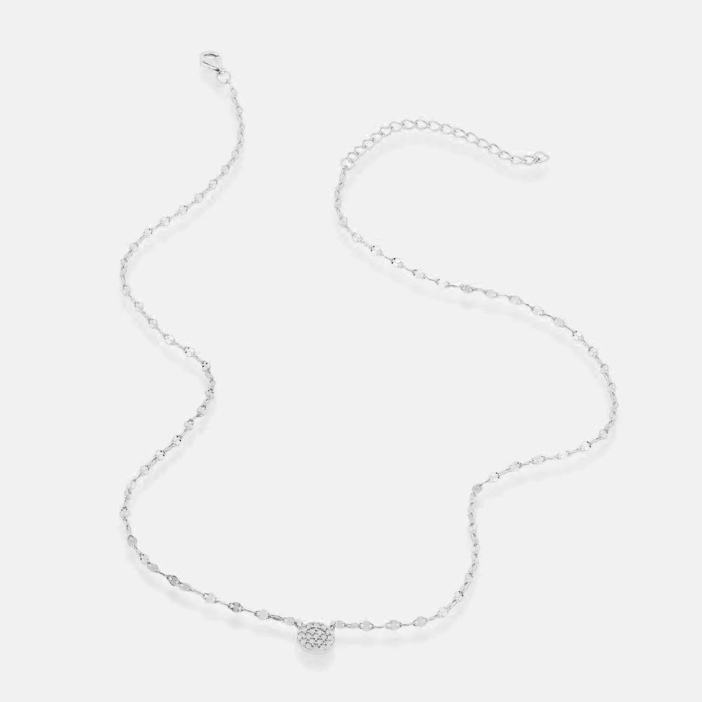 Women's SILVER Diamond Coin Necklace V2 The Gold Goddess Women’s Jewelry By The Gold Gods