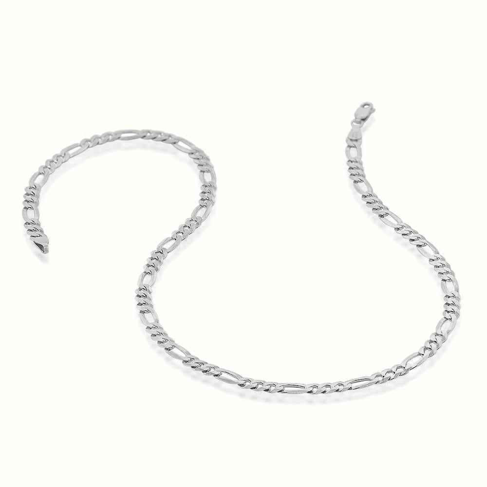 Women's Silver Figaro Chain 5mm The Gold Goddess Women’s Jewelry By The Gold Gods