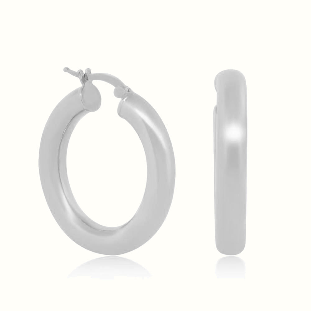 Women's Silver Large Hoops Earrings The Gold Goddess Women’s Jewelry By The Gold Gods