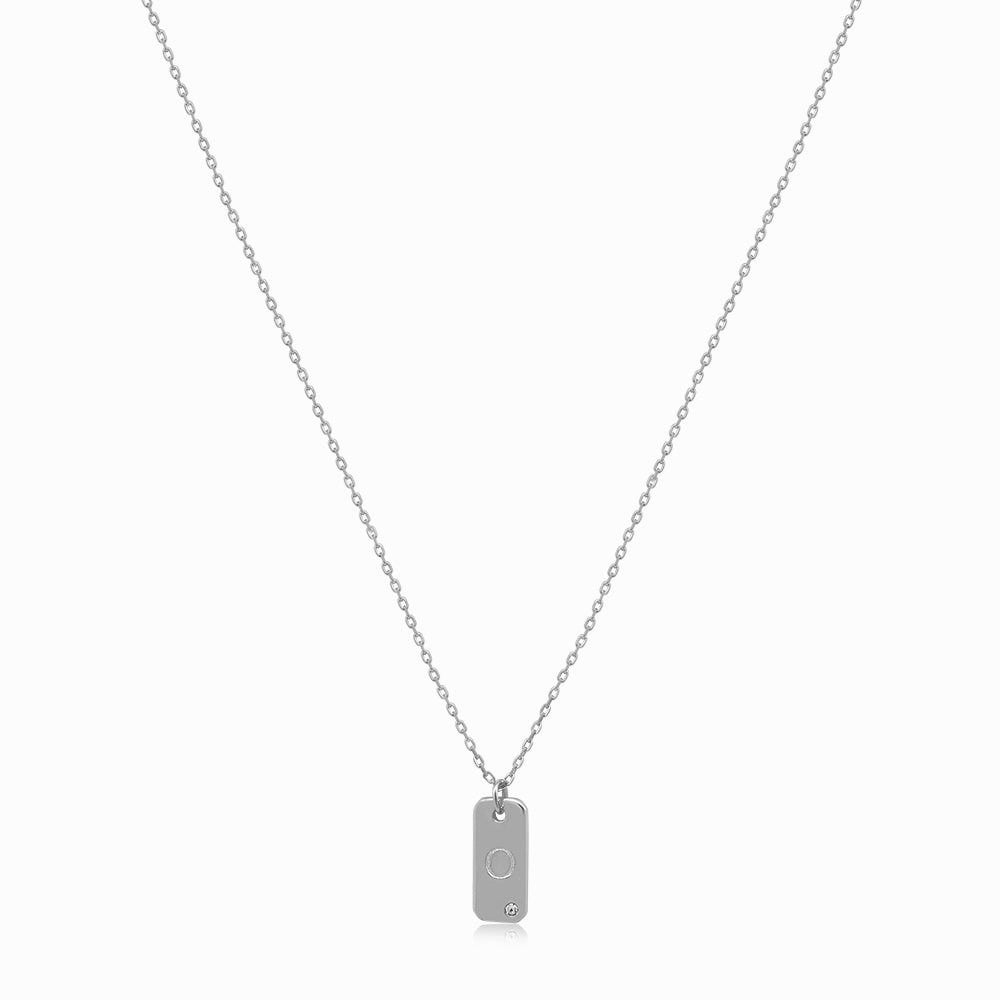 Women's Silver Letter O Plate Necklace Pendant The Gold Goddess Women’s Jewelry By The Gold Gods