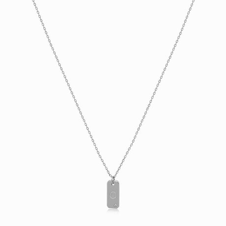 Women's Silver Letter O Plate Necklace Pendant The Gold Goddess Women’s Jewelry By The Gold Gods