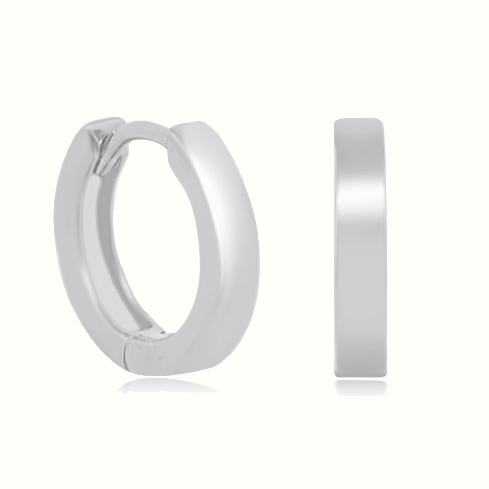 Women's Silver Medium Hoop Earrings The Gold Goddess Women’s Jewelry By The Gold Gods