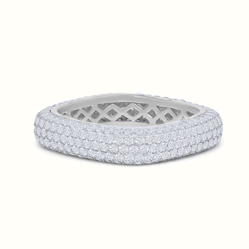 Women's Silver Micro Diamond Frost Ring The Gold Goddess Women’s Jewelry By The Gold Gods