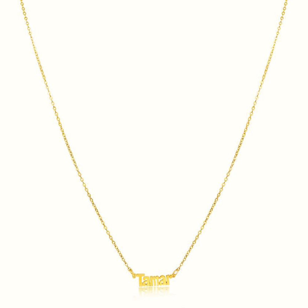 Women's Solid Gold Custom Name Necklace The Gold Goddess Women’s Jewelry By The Gold Gods