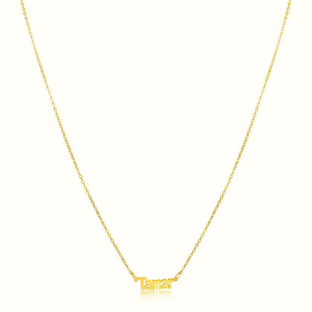 Women's Solid Gold Custom Name Necklace The Gold Goddess Women’s Jewelry By The Gold Gods