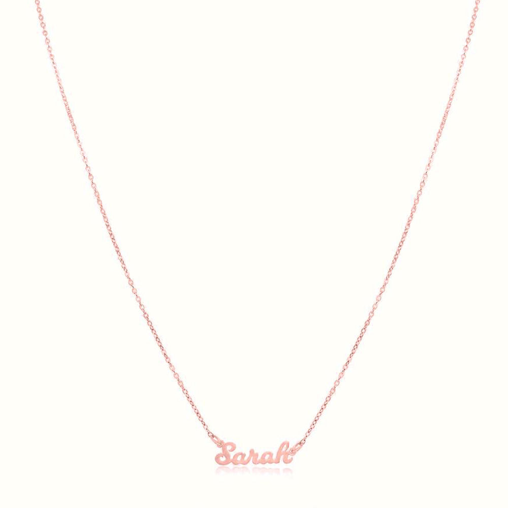 Women's Solid Rose Gold Custom Script Name Necklace The Gold Goddess Women’s Jewelry By The Gold Gods