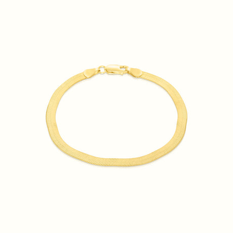 Women's Vermeil Herringbone Bracelet 4mm The Gold Goddess Women’s Jewelry By The Gold Gods