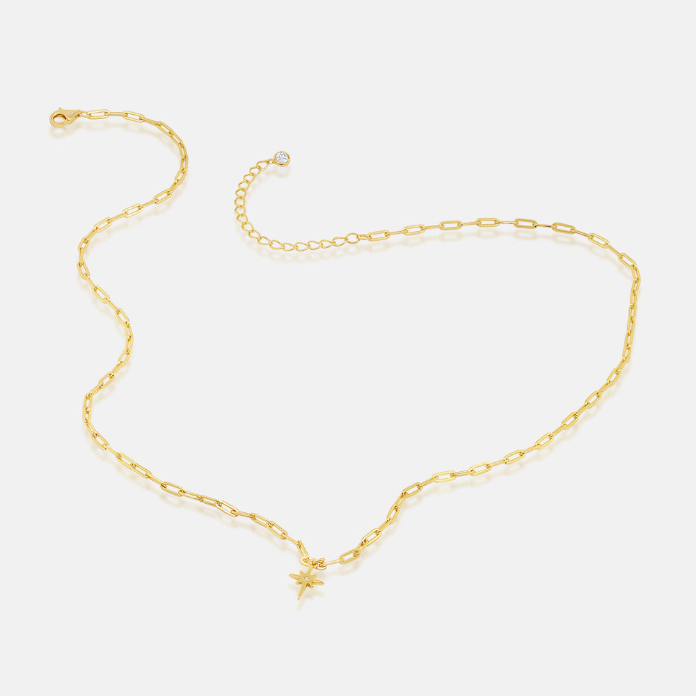 Women's Vermeil Bright Star Necklace Pendant  The Gold Gods Women’s Jewelry By The gold Gods