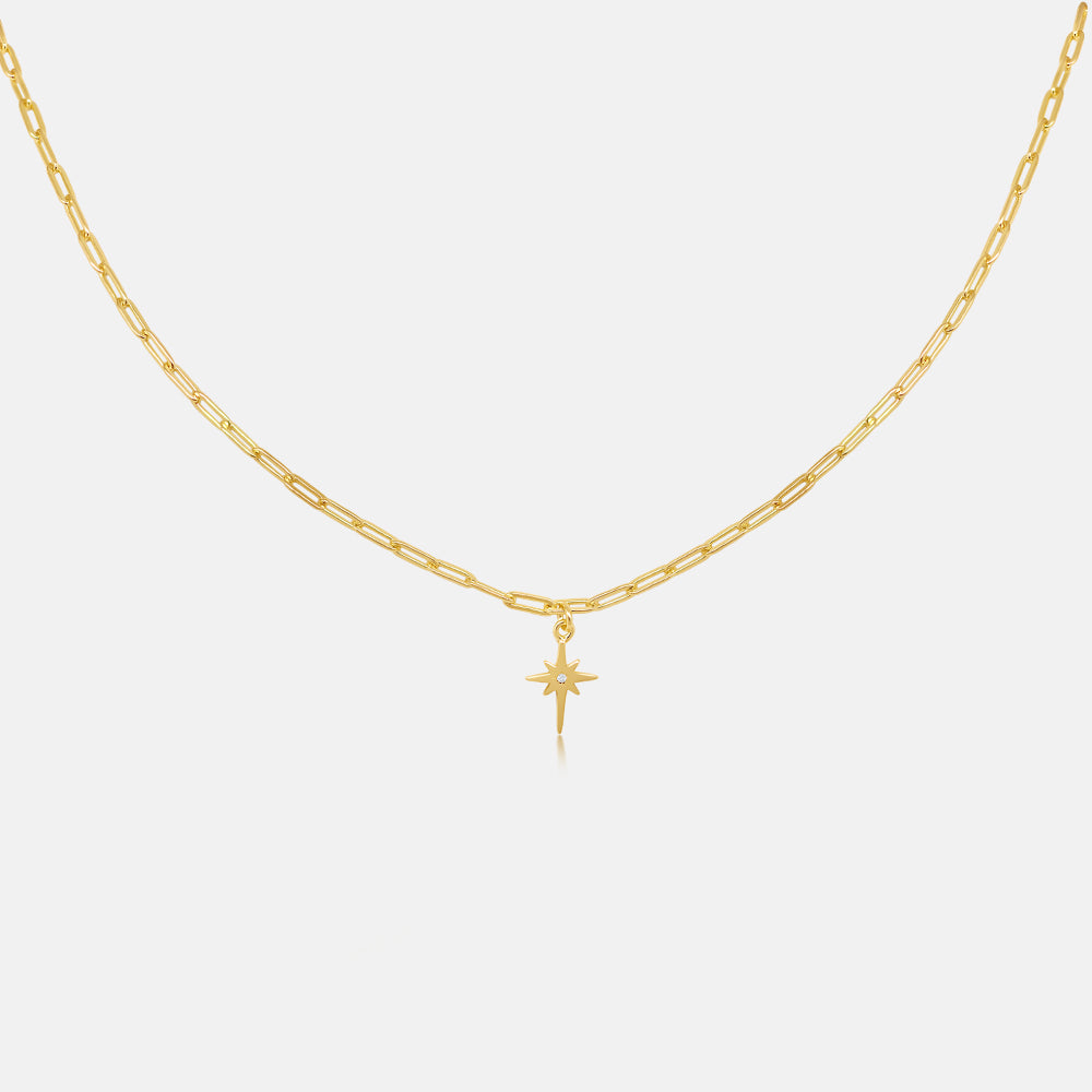 Women's Vermeil Bright Star Necklace Pendant  The Gold Gods Women’s Jewelry By The gold Gods