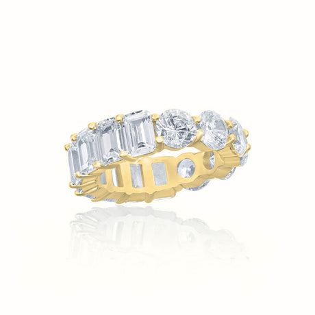 Women's Vermeil Buttercup & Baguette Eternity Ring The Gold Goddess Women’s Jewelry By The Gold Gods