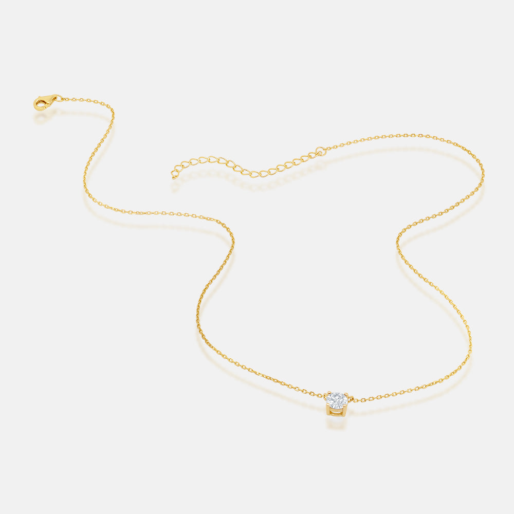 Women's Vermeil Buttercup Diamond Necklace The Gold Goddess Women’s Jewelry By The Gold Gods