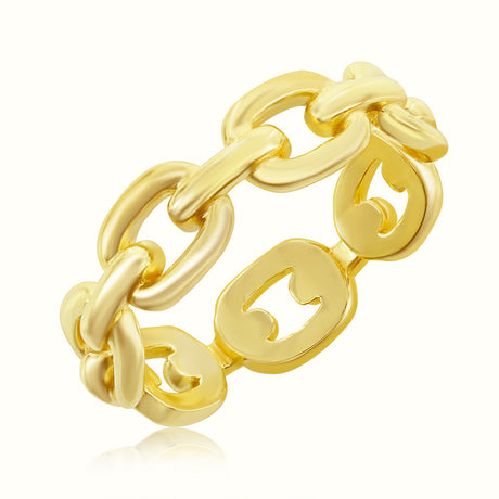 Women's Vermeil Chain Ring The Gold Goddess Women’s Jewelry By The Gold Gods