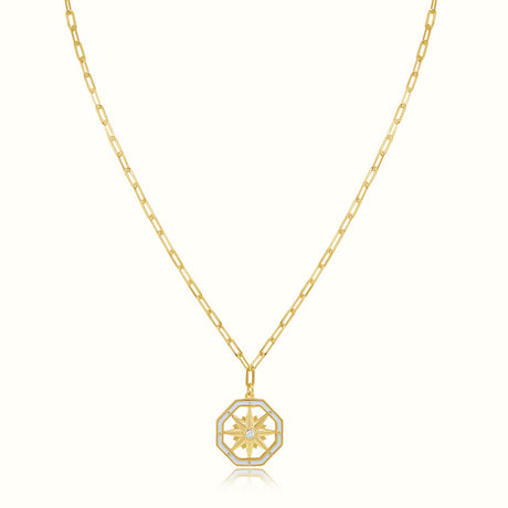 Women's Vermeil Core Diamond North Star Necklace Pendant The Gold Goddess Women’s Jewelry By The Gold Gods