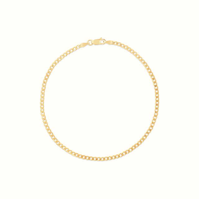 Women's Vermeil Cuban Anklet The Gold Goddess Women’s Jewelry By The Gold Gods
