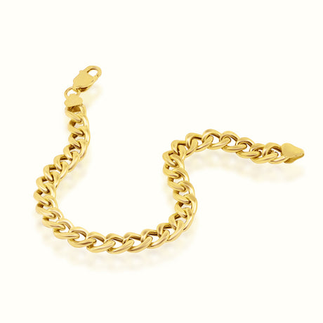 Women's Vermeil Cuban Link Bracelet 8mm The Gold Goddess Women’s Jewelry By The Gold Gods