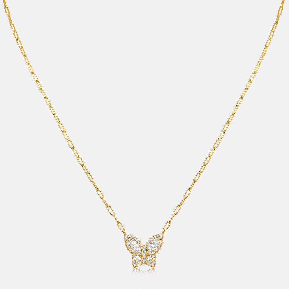 Women's Vermeil Diamond Butterfly The Gold Goddess Women’s Jewelry By The Gold Gods