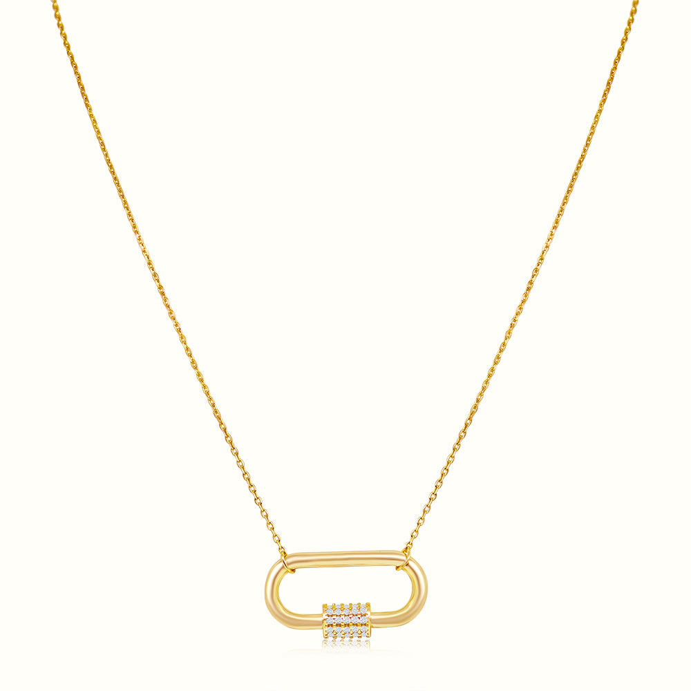 Women's Vermeil Diamond Carabina Necklace Pendant The Gold Goddess Women’s Jewelry By The Gold Gods